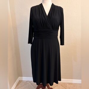 Kasper Black 3/4 Sleeve Dress